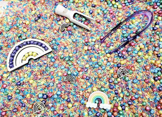 Pour and Play Mix Arc-en-ciel Lot complet pour le jeu sensoriel - Sensory Fun