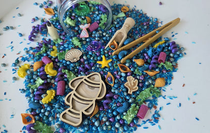 Pour and Play Mix Sous la mer Lot complet pour le jeu sensoriel - Sensory Fun