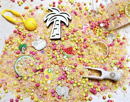 Pour and Play Mix Tropical Lot complet pour le jeu sensoriel - Sensory Fun