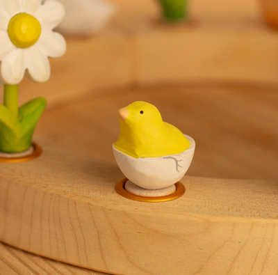 BumbuToys Figurine en bois pour couronne de célébration - Poussin