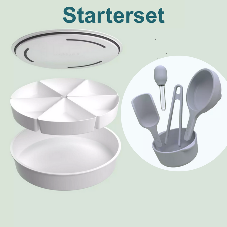 Plateau de Jeu Sensoriel PlayTRAY Starter Set – Bac Sensoriel avec 5 Ustensiles