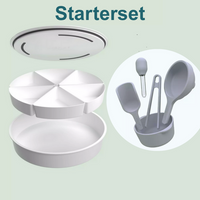 Plateau de Jeu Sensoriel PlayTRAY Starter Set – Bac Sensoriel avec 5 Ustensiles