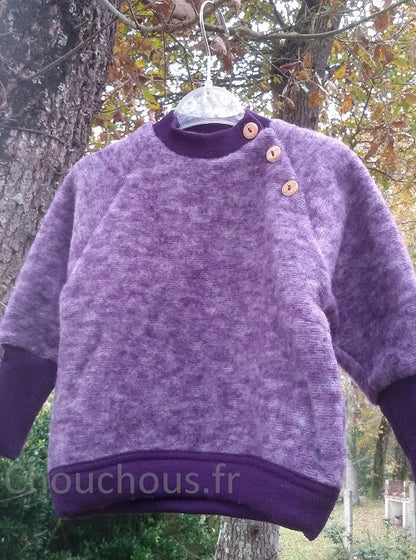 Cosilana pull en laine - violet