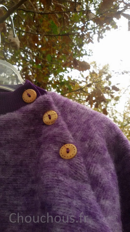 Cosilana pull en laine - violet