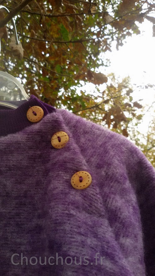 Cosilana pull en laine - violet