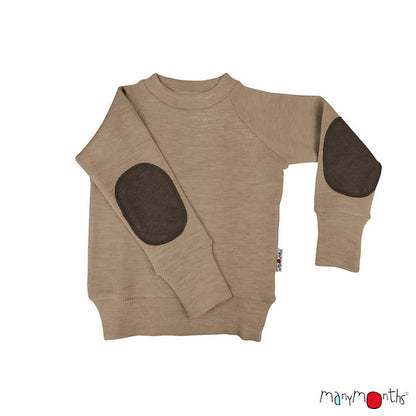 MANYMONTHS Pull en laine avec coudière coloris 2023