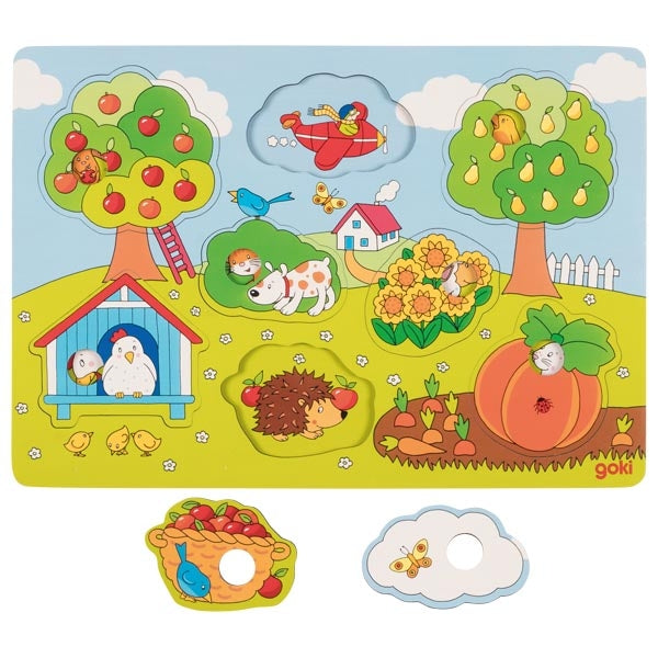 Puzzle cache-cache dans le jardin Goki