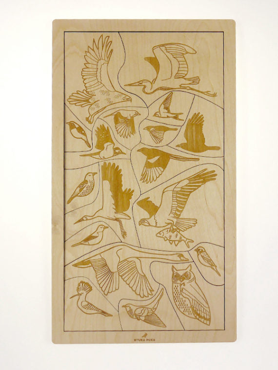 Puzzle en bois A la découverte des oiseaux Stuka Puka