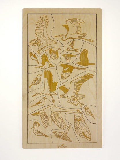 Puzzle en bois A la découverte des oiseaux Stuka Puka