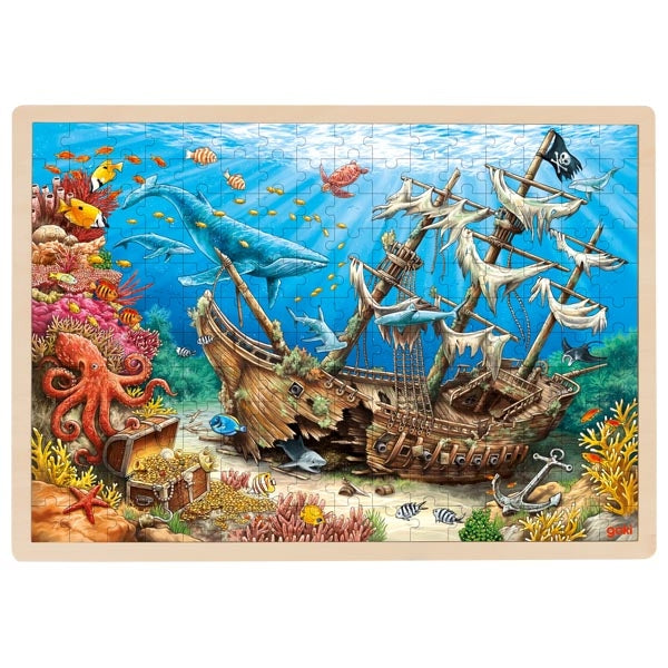 Puzzle en bois Galion Englouti Santa Elena - 192 pièces Goki