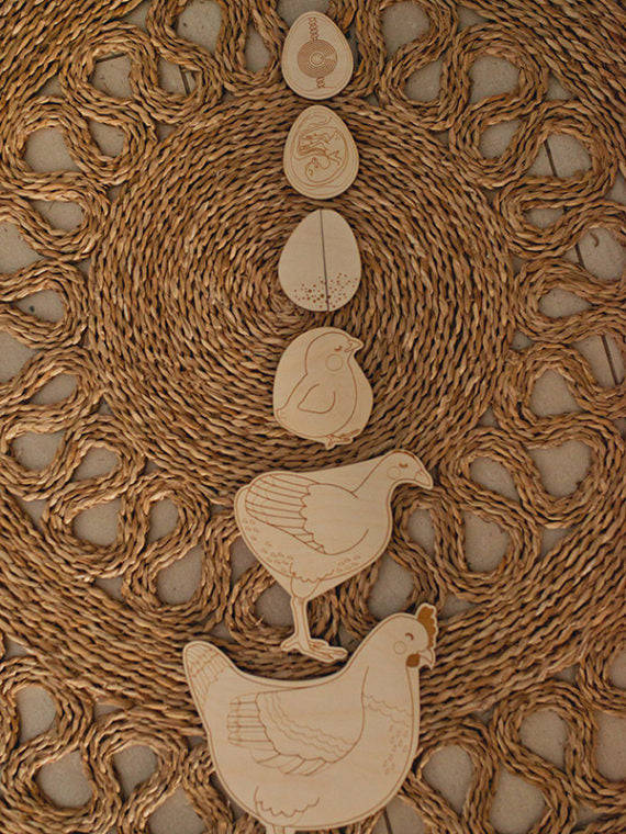 Puzzle multicouches le Cycle de vie de la poule Stuka Puka