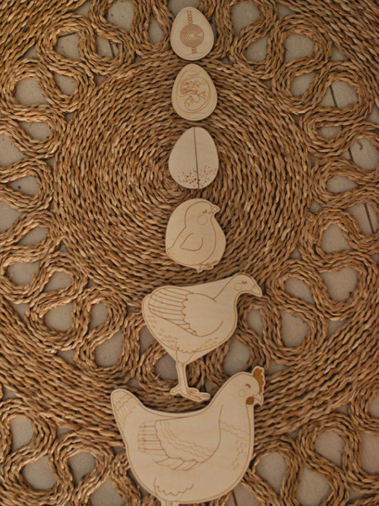 Puzzle multicouches le Cycle de vie de la poule Stuka Puka