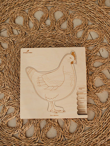 Puzzle multicouches le Cycle de vie de la poule Stuka Puka