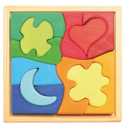 Puzzle coeur, lune, fleurs GRIMM's