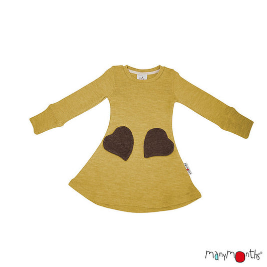 Robe poches coeur en laine ManyMonths - coloris 2023