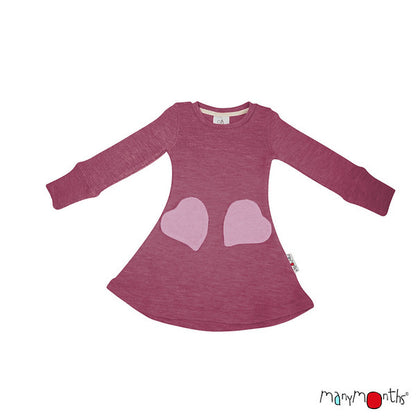 Robe poches coeur en laine ManyMonths - coloris 2023