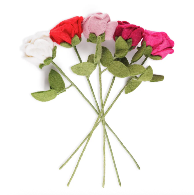 Rose en feutrine de laine - Sjaal met Verhaal