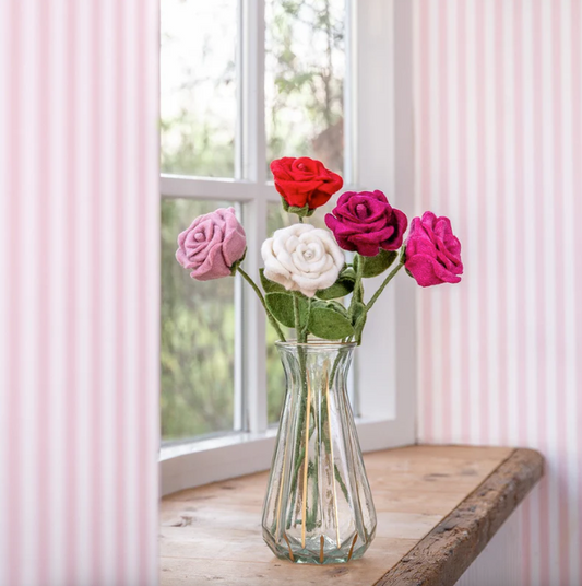 Rose en feutrine de laine - Sjaal met Verhaal
