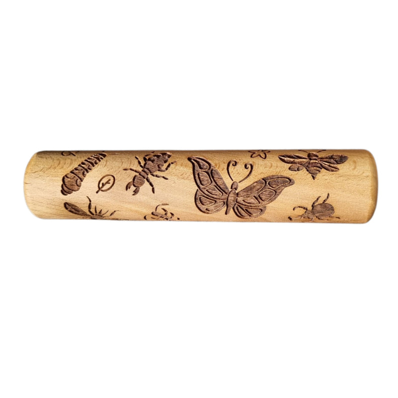 Kiddi Rouleau tampon en bois Insectes
