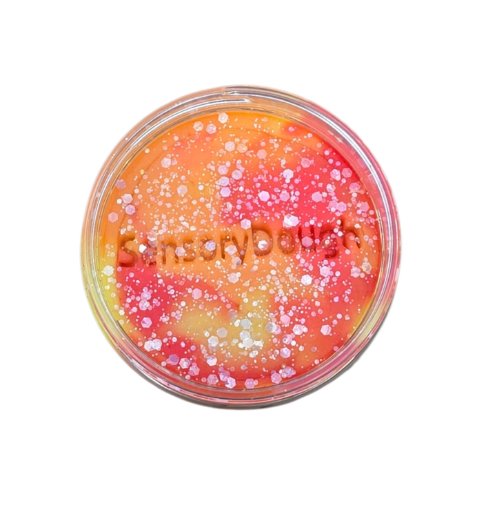 Senorydough Pâte à modeler avec paillettes Jaune/rouge/orange