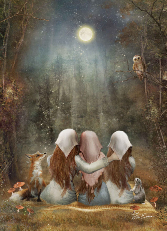 Carte Postale Sister's Moon - Esther Iris