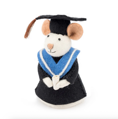 Souris de décoration Admis !! en feutrine de laine - Sjaal met Verhaal
