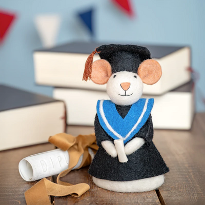 Souris de décoration Admis !! en feutrine de laine - Sjaal met Verhaal