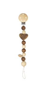 Attache tétine HEIMESS Nature Coeur