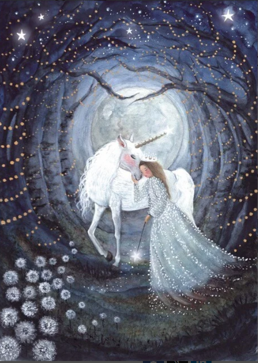Carte postale Stardust Unicorn - Illustratrice Bijdehansje