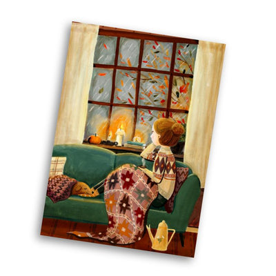 Carte postale It's Storming outside - Illustratrice E. Bennink