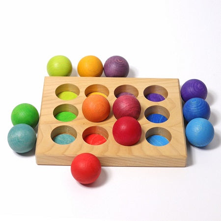 12 Petites Boules Arc-en-ciel Grimm's