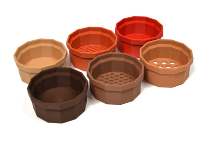 X creator Lot de 6 Petits tamis et bols Sienna