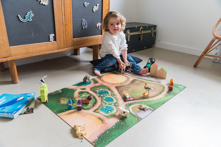 Tapis de jeu Carpeto Le Royaume des Animaux 90 X 60 cm