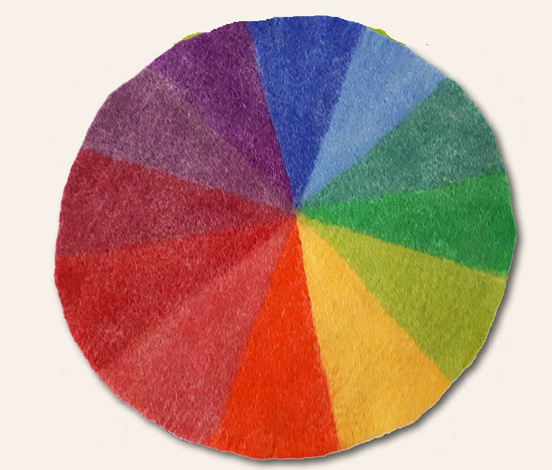 Tapis arc-en-ciel en feutre de laine - Ø 50cm Bauspiel Toys