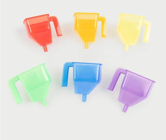 Tickit Entonnoirs translucides arc-en-ciel - Lot de 6