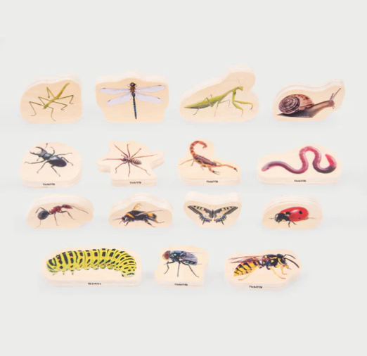 Tickit Insectes en bois - Lot de 15