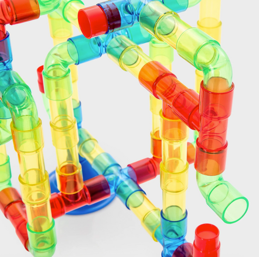 Tickit Tuyaux colorés translucides pour jeu d’eau - Lot de 74