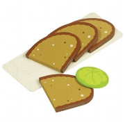4 tranches de pain et une feuille de salade - jouet en bois GOKI