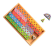 Triangles en bois colorés avec pierres brillantes 100 pièces