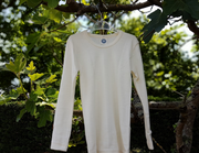 Cosilana T-shirt manches longues écru - laine/soie