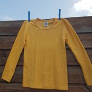 Cosilana T-shirt manches longues Enfant Jaune clair - Laine/soie/coton bio