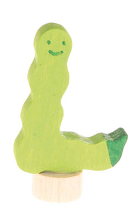 Ver de terre Vert figurine en bois Grimm's