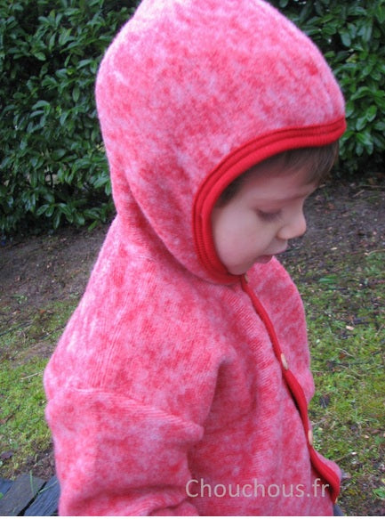 Cosilana Gilet avec capuche Rouge