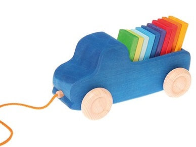 Voiture bleue à tirer GRIMM's