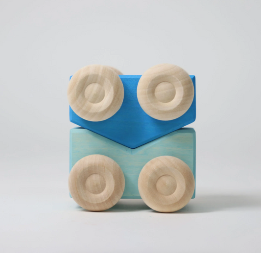 Voitures empilables bleues Grimm's
