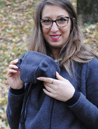 Manteau de portage en laine Wear Me Gris