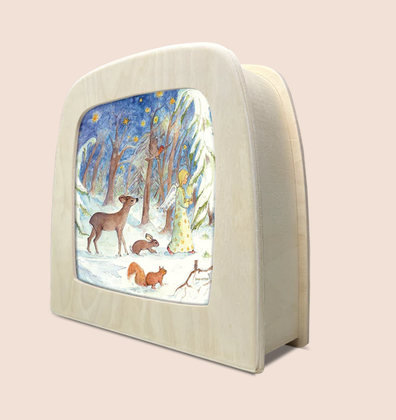 Carte à insérer pour Lampe Au fil des Saisons - Illustratrice Eentje van Margo - Winter Forest
