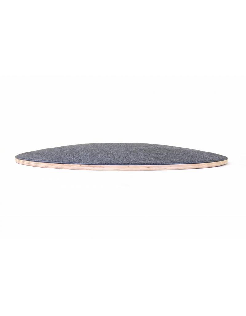 Wobbel360 Planche d'équilibre Laqué Feutre Gris souris