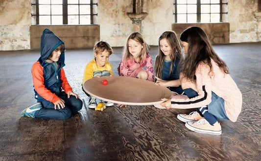 Wobbel360 Planche d'équilibre Laqué Feutre Gris souris