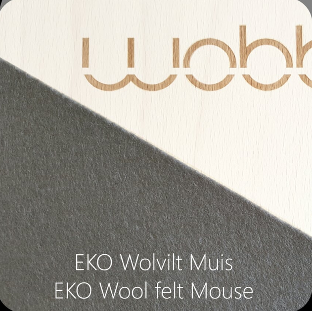 WOBBEL Jeu d'équilibre Bois laqué - Feutre EKO Gris Souris